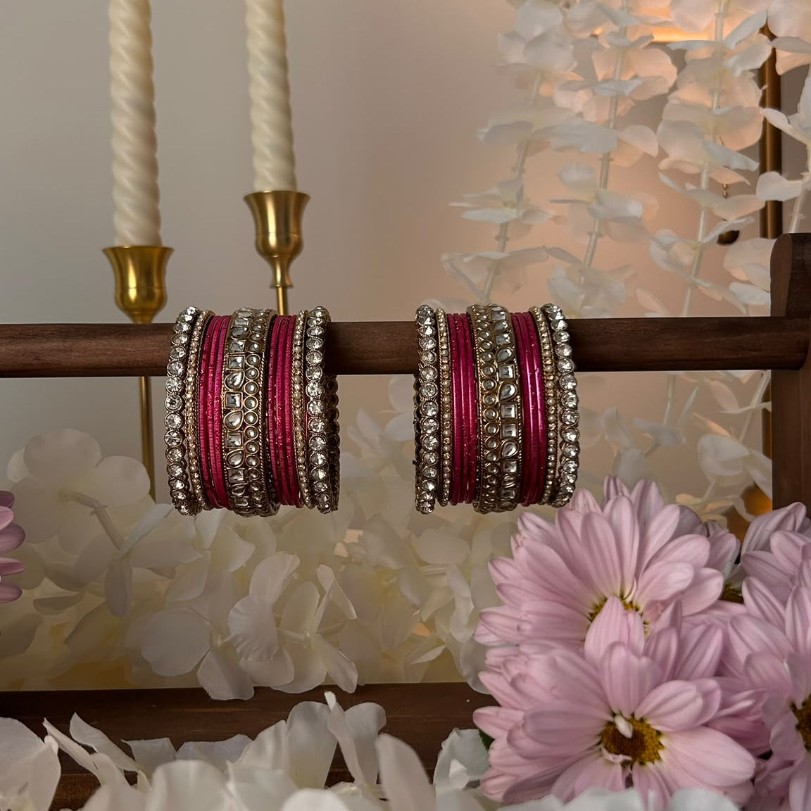 Sahiba Bangles- Rani pink