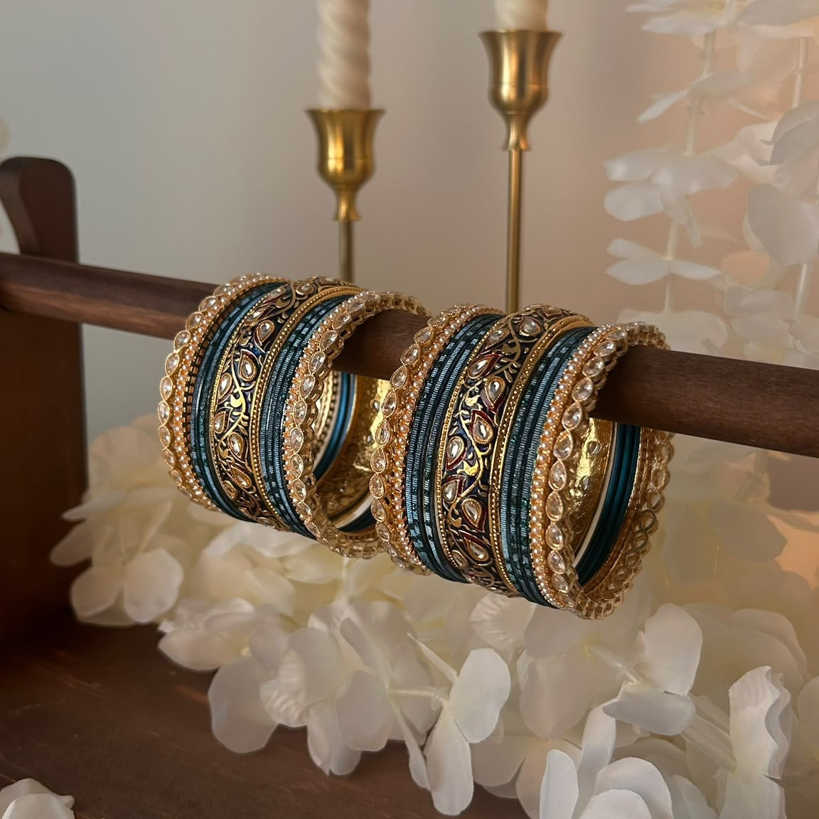 Antique minakari bangle set