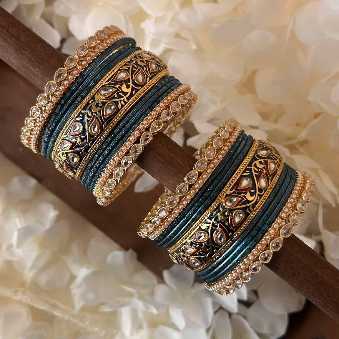 Antique minakari bangle set